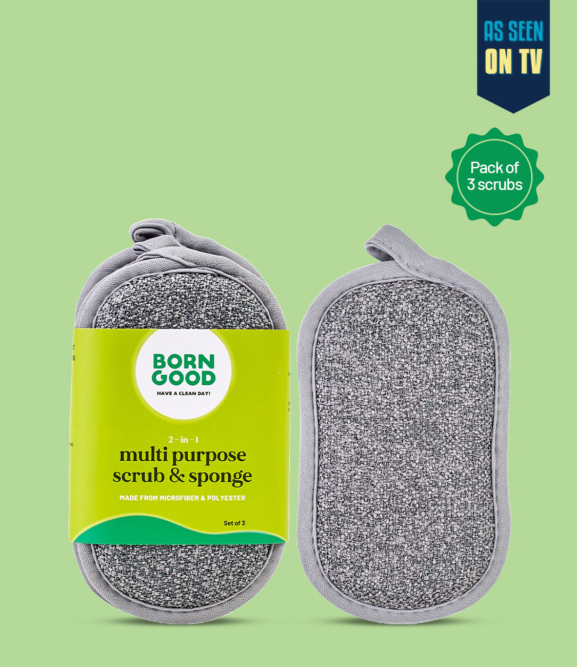 2 in 1 multi purpose scrub & sponge