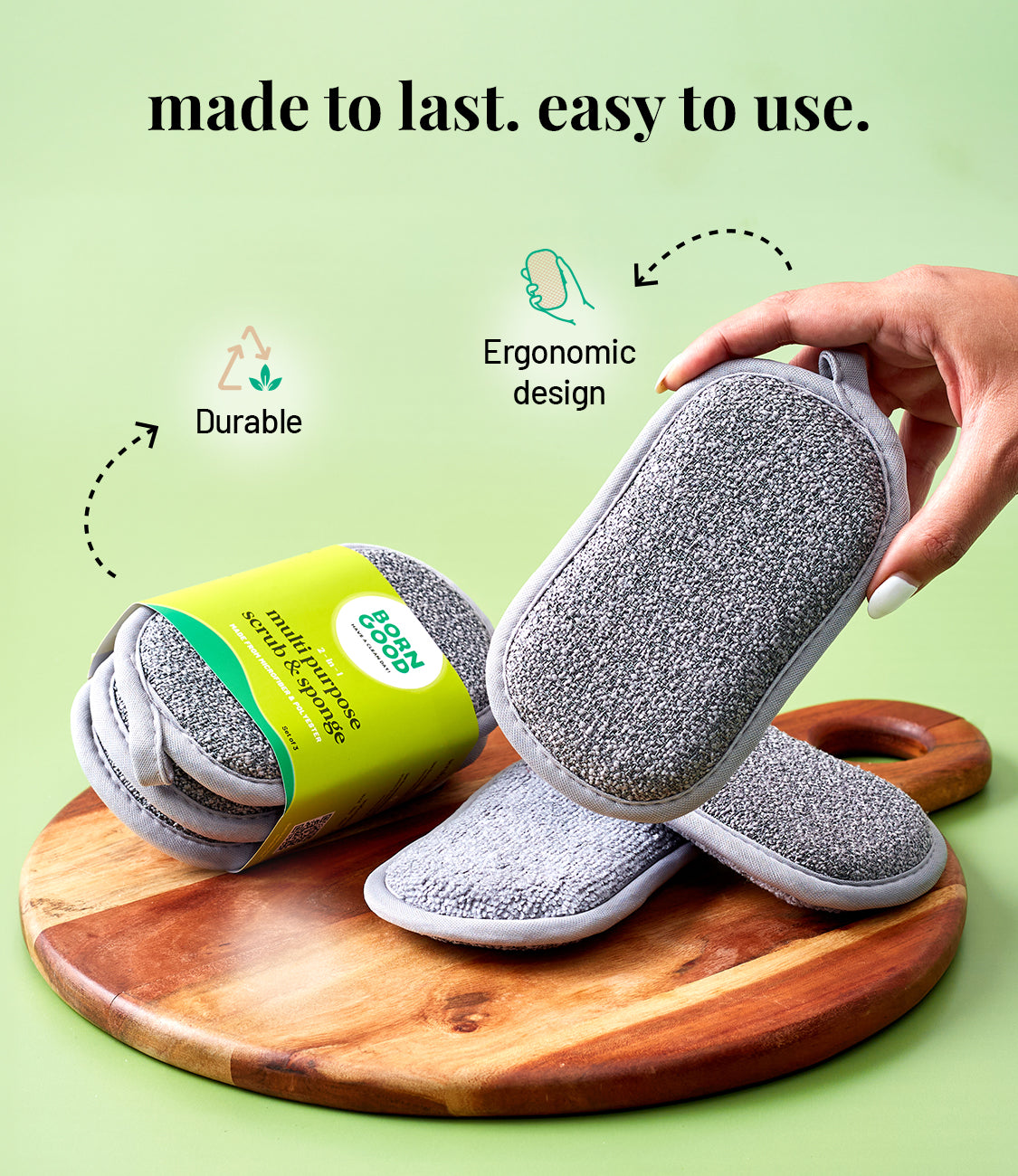 2 in 1 multi purpose scrub & sponge