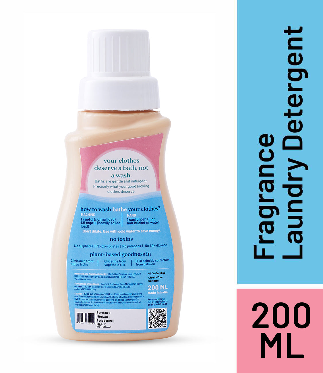 fragrance liquid laundry detergent - 200ml trial pack