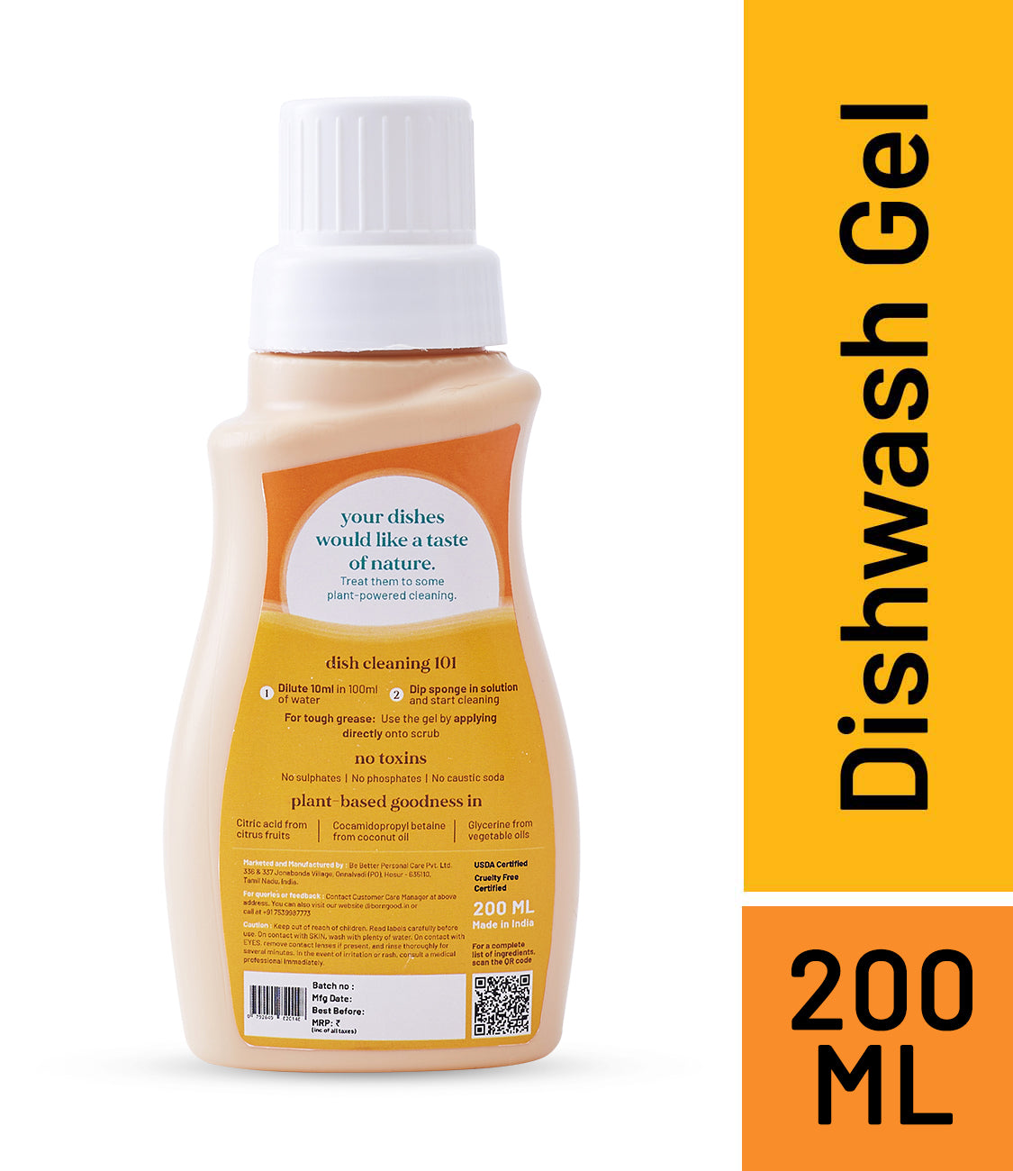 plant-based dishwash gel - 200ml trial pack