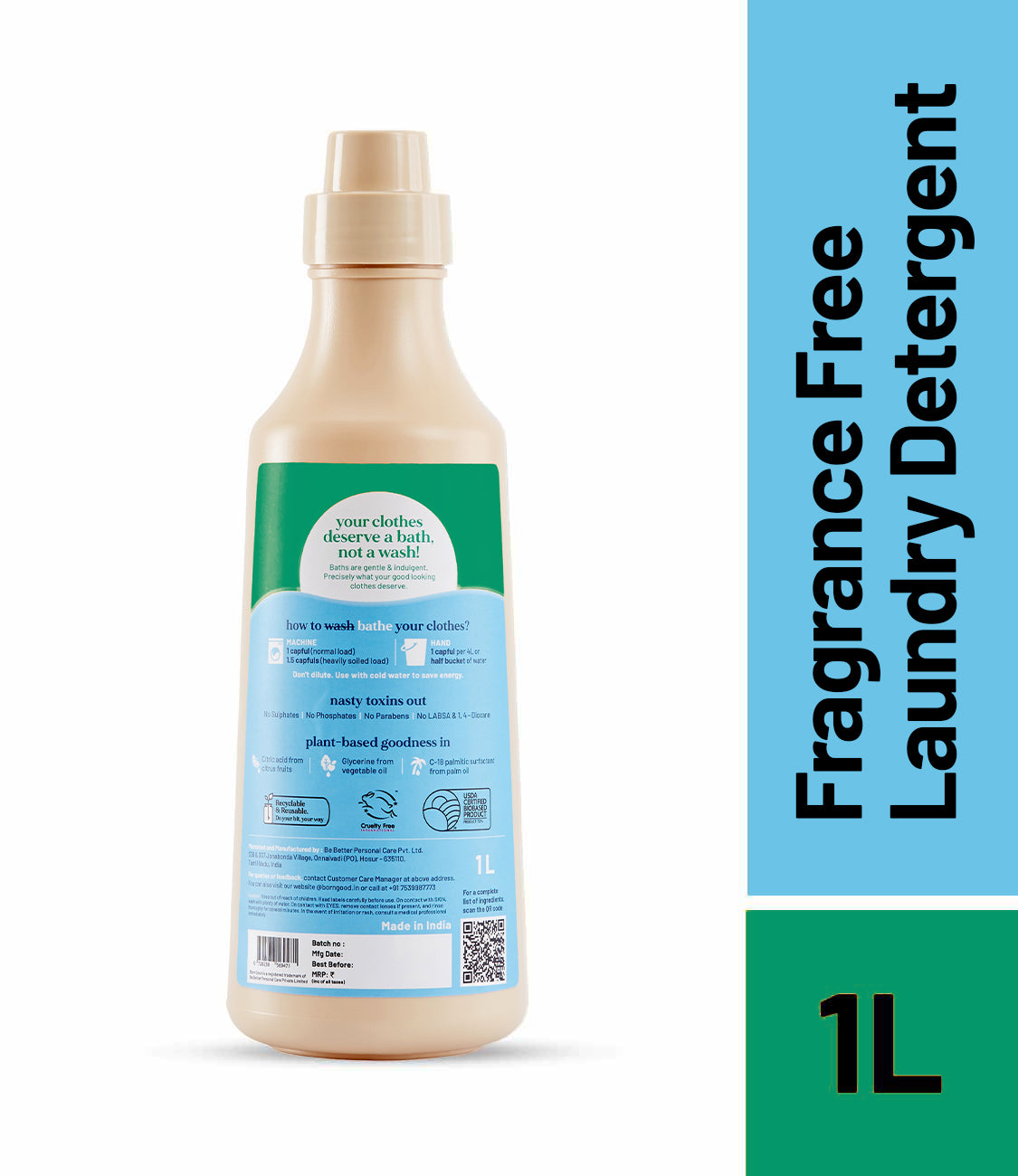 Born Good Fragrance Free Laundry Detergent
